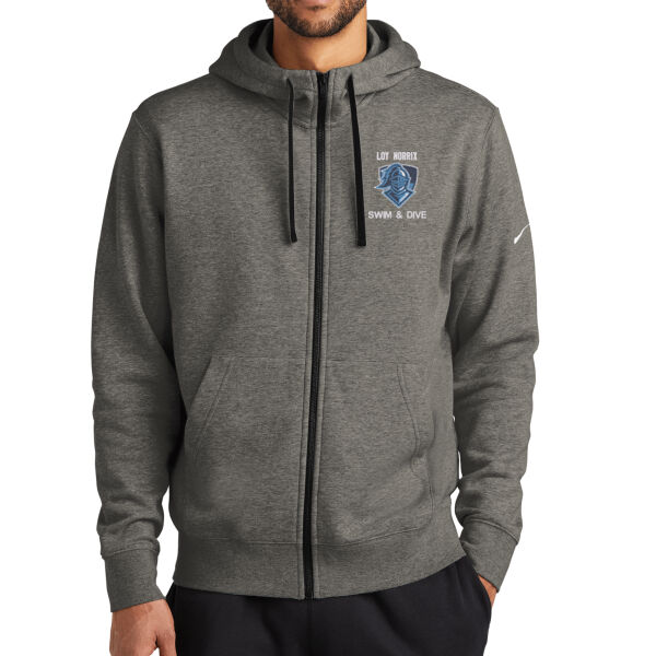 Nike Club Fleece Sleeve Swoosh Full Zip Hoodie Thumbnail